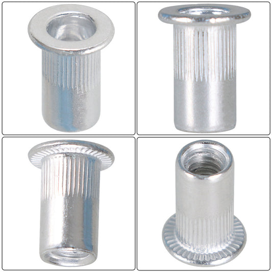 Findmall 100 Pieces 10-24 Aluminum Rivet Nut Rivnut Insert Nutsert SAE New
