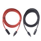 Findmall 1 Pair 12/10 AWG Black + Red Solar Panel Extension Cable Wire Connector