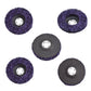 5 Pack 4 Inch Poly Strip Wheel Paint Rust Removal Clean For Angle Grinder Purple