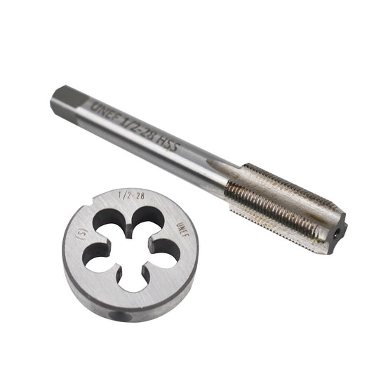 Findmall 1/2"-28 Tap and Die Set (1/2" x 28) 22LR 223 5.56 9mm Right Hand Thread