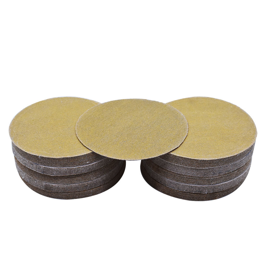 Findmall 100 Pack 5In 60-120 Grit Hook Loop Pads Sanding Disc NO-Hole Sand Paper