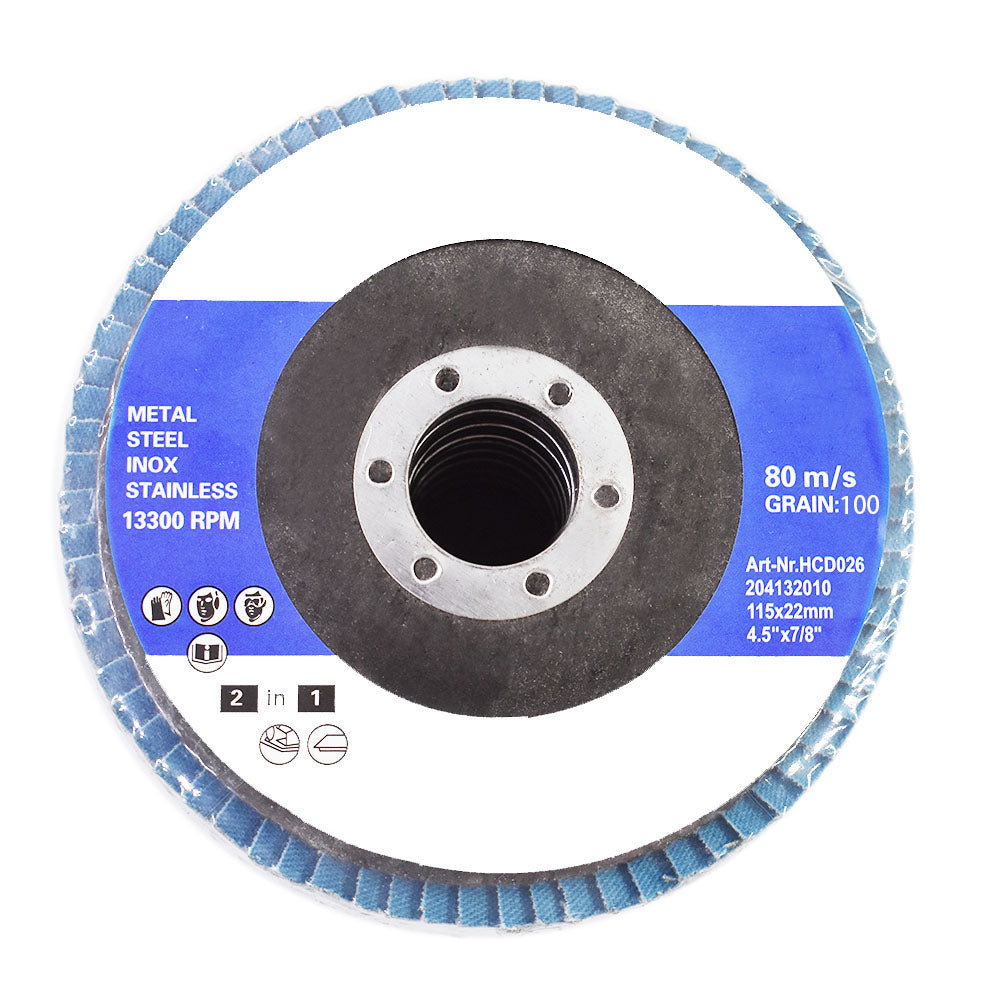 10Pcs 4.5''x7/8'' 100 Grit Premium Zirconia Flap Disc Sanding Grinding T29 FINDMALLPARTS