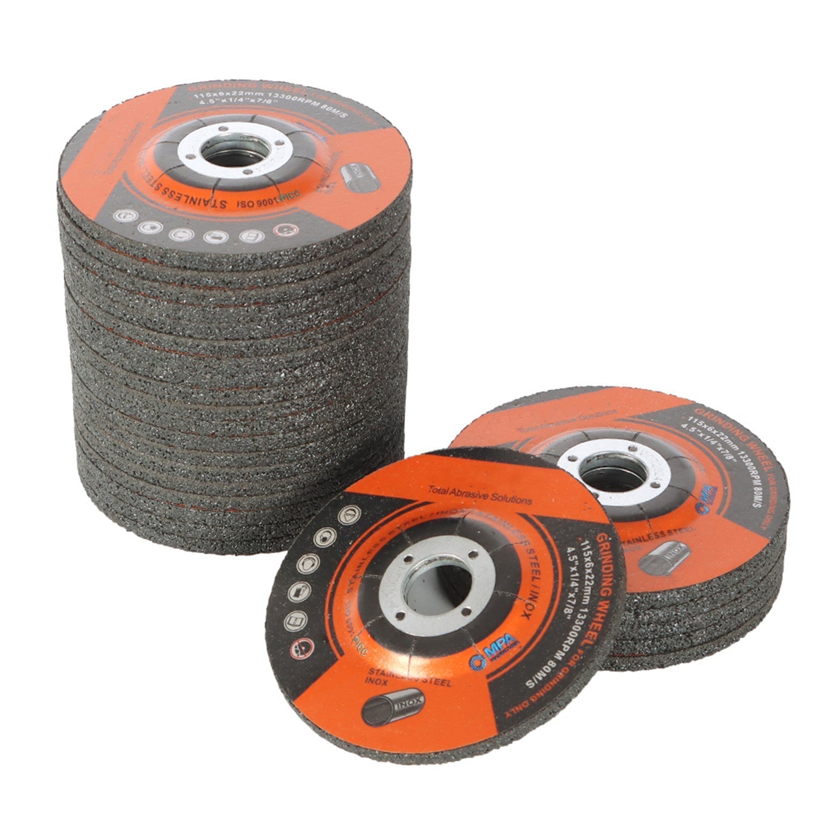 25 Pieces Grinding Wheels 4-1/2" x 1/4" x 7/8" 4.5 Disc Angle Grinder Wheels FINDMALLPARTS