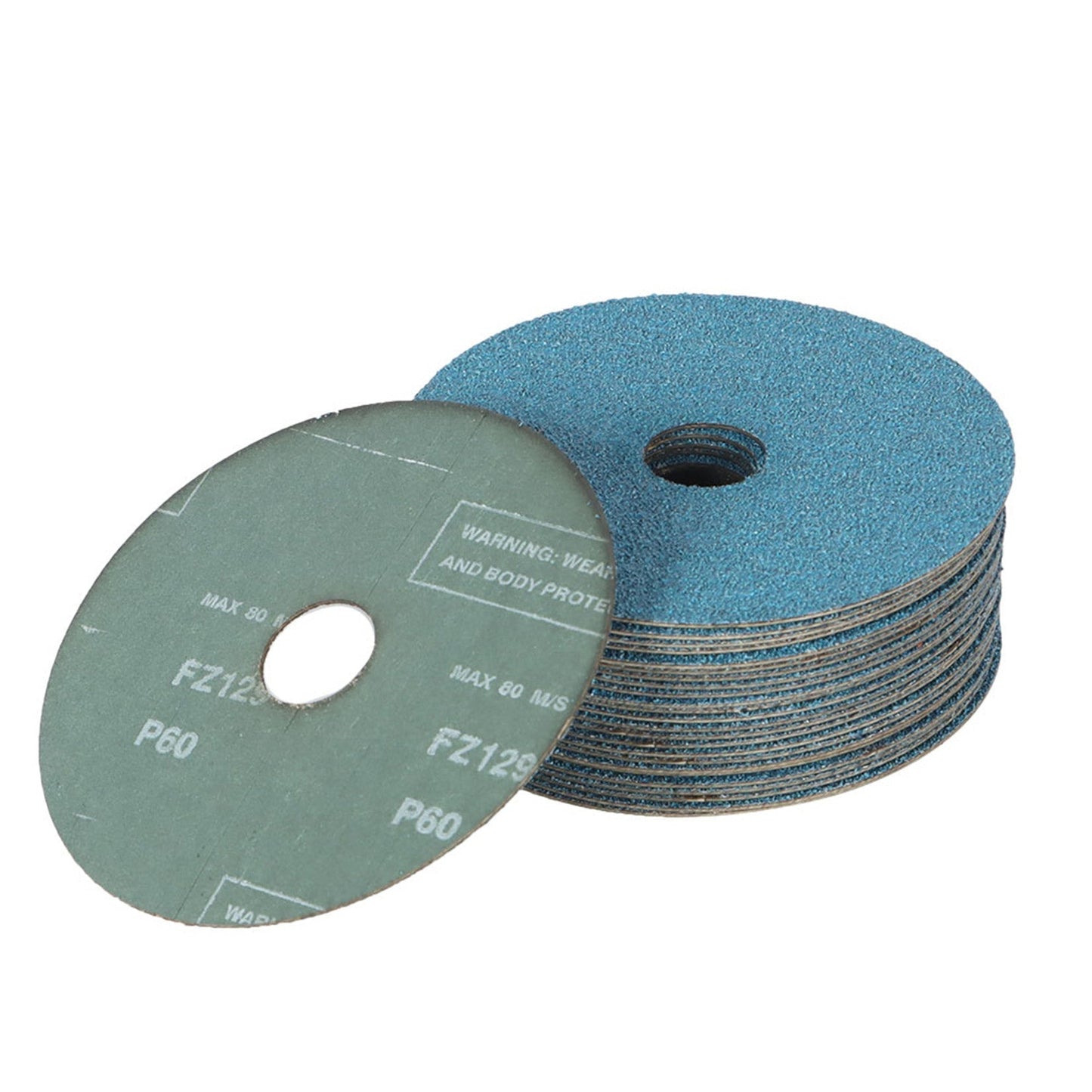 25Pcs 4-1/2" x 7/8" Zirconia Resin Fiber Disc Grinding and Sanding Discs 60 Grit FINDMALLPARTS