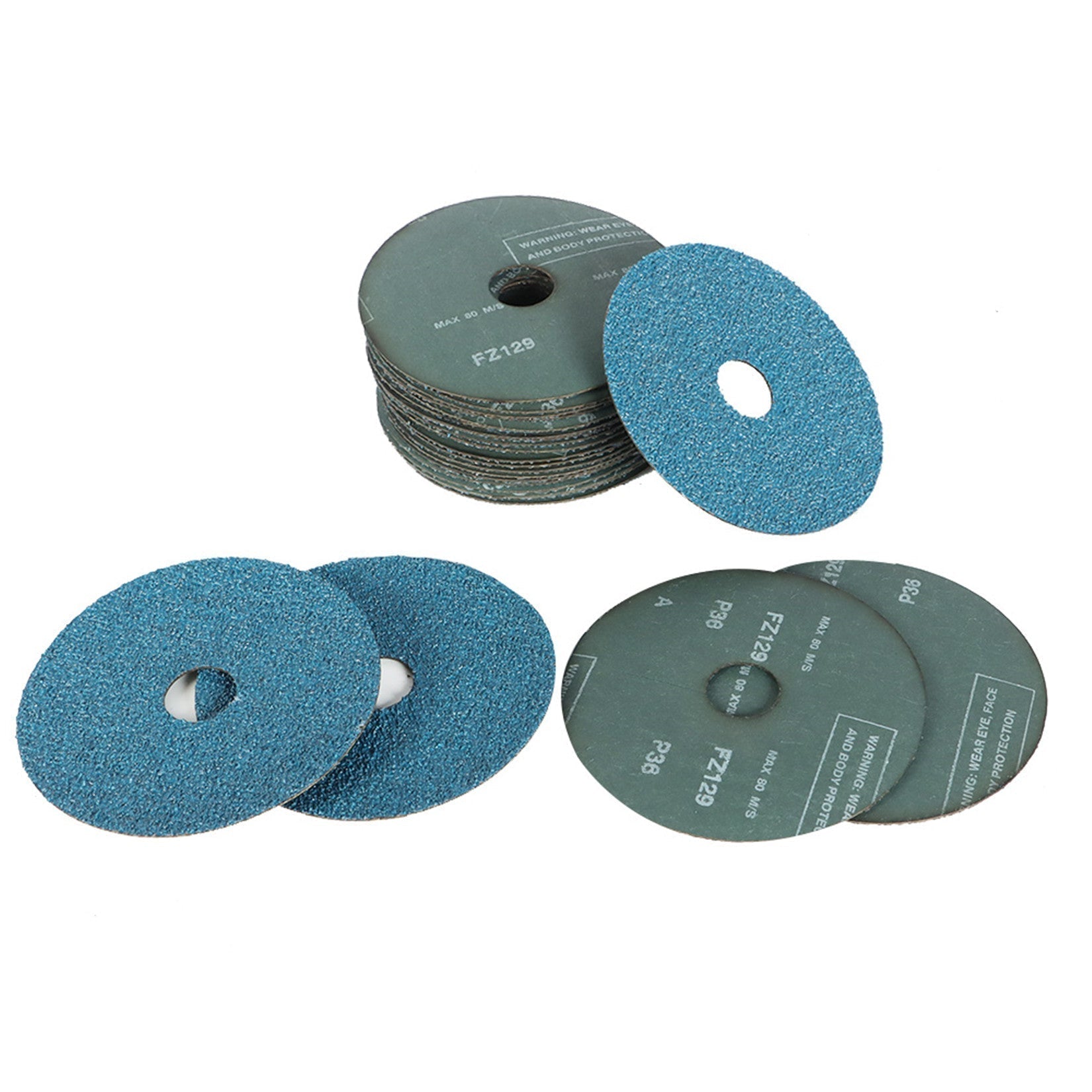 25Pcs 4.5"x7/8" 36 Grit Zirconia Resin Fiber Disc Grinding and Sanding Discs FINDMALLPARTS
