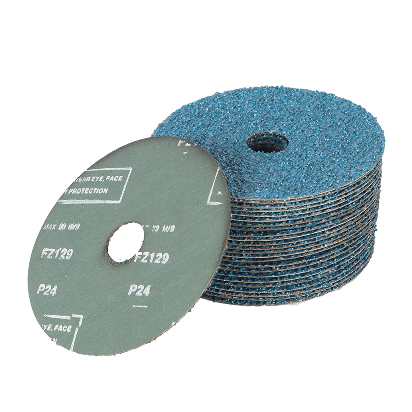 25Pcs 5" x 7/8" 24 Grit Zirconia Resin Fiber Disc Grinding and Sanding Discs FINDMALLPARTS
