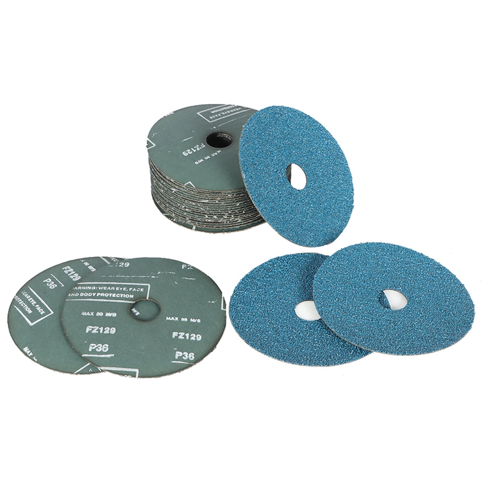 25Pcs 5" x 7/8" 36 Grit Zirconia Resin Fiber Disc Grinding and Sanding Discs FINDMALLPARTS