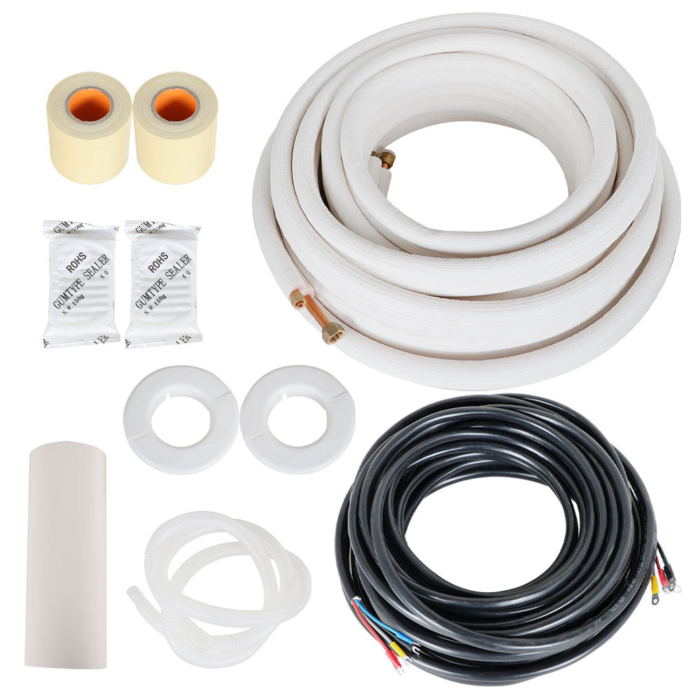 Findmall 1/4" - 1/2" Dia. 50 Feet Install Kit For Mini Split Heat Pump Systems