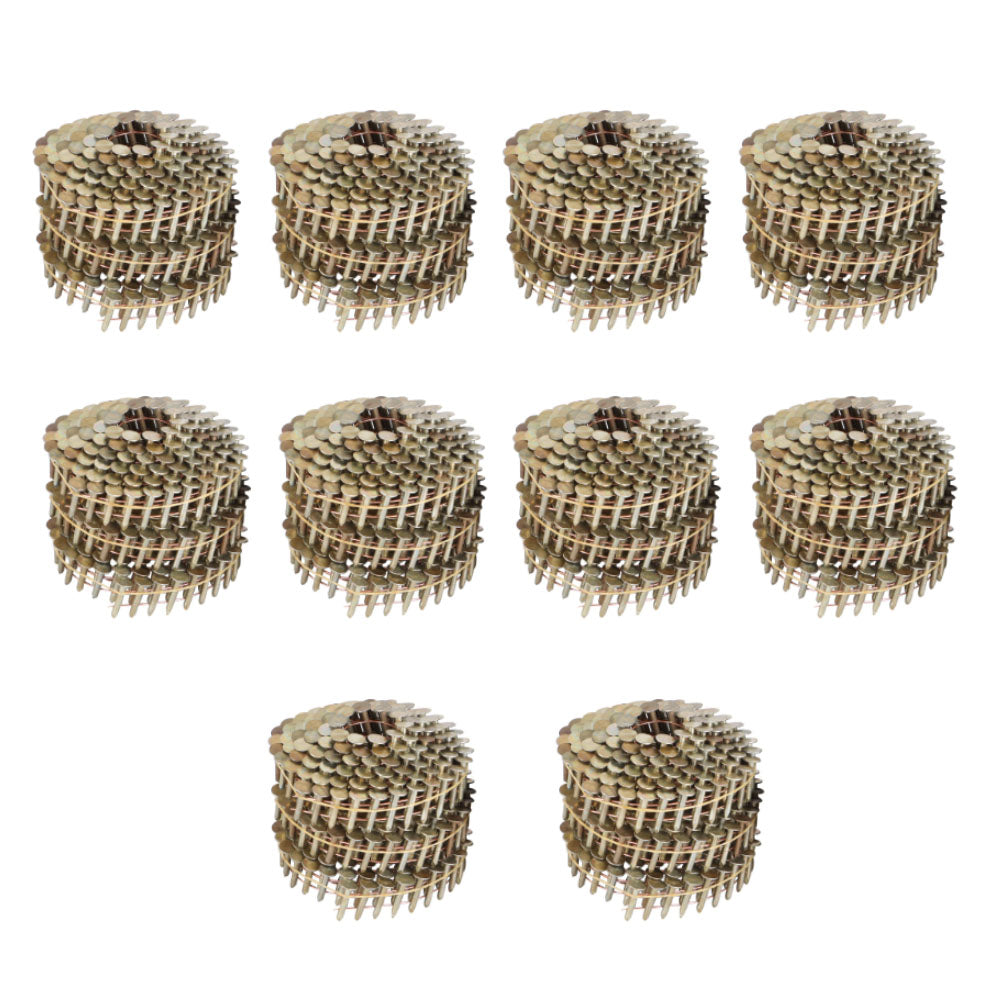 3600Pcs 7/8" × 0.12" SMOOTH GALVANIZED COIL ROOFING NAILS 3/8" Head Diameter FINDMALLPARTS