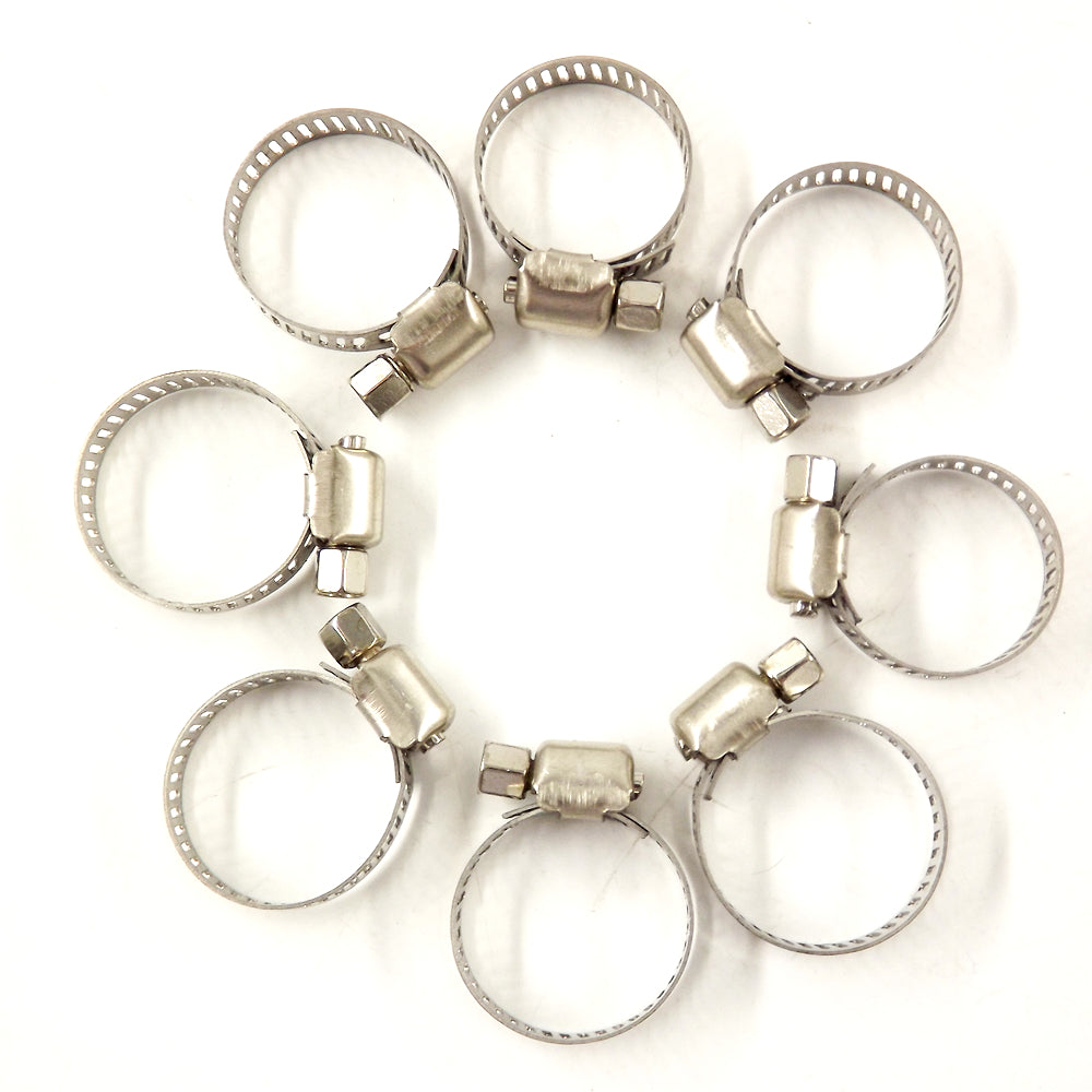 50 Pack 3/4"-1 Adjustable Stainless Steel Drive Hose Clamps Fuel Line Worm Clips FINDMALLPARTS