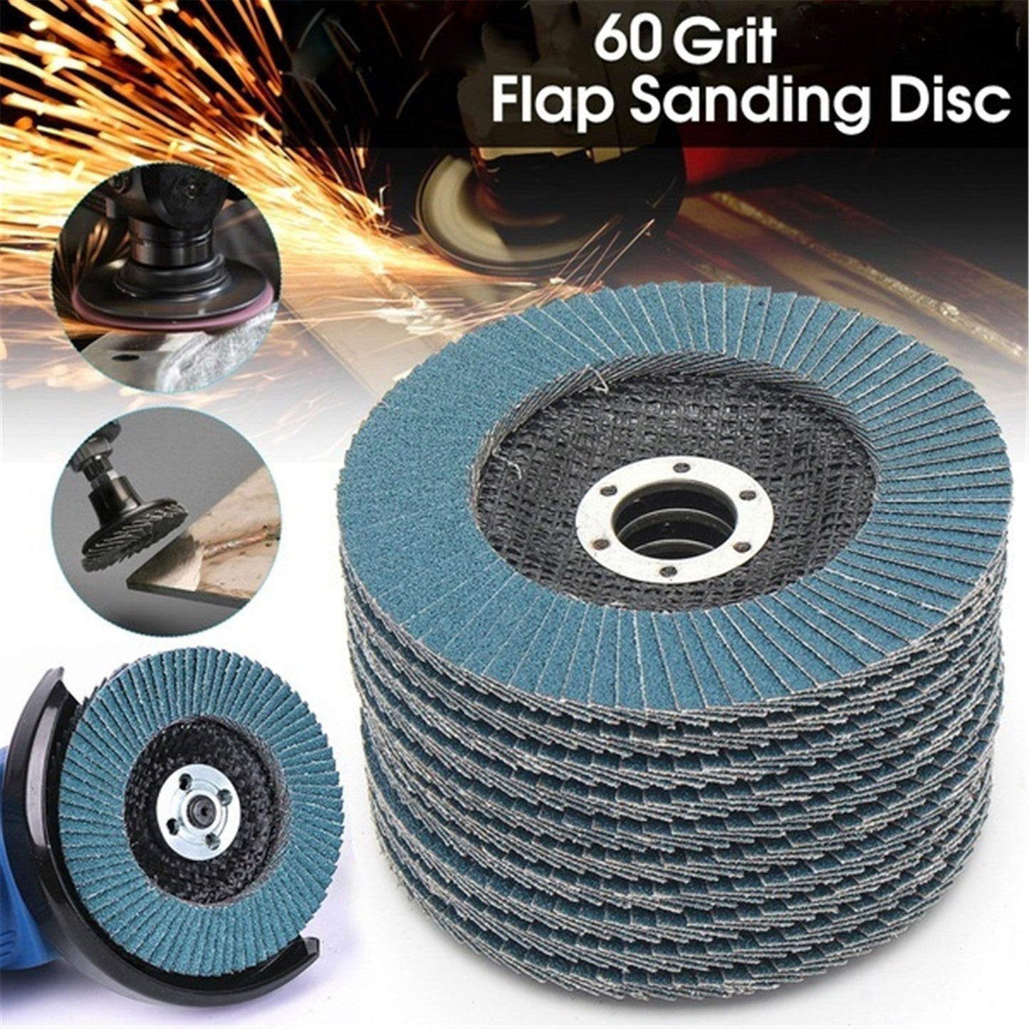 50Pcs 4.5"x7/8'' 40 Grit T29 Premium Zirconia Flap Disc Wheel Sanding Grinding FINDMALLPARTS