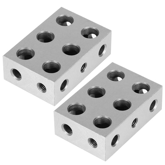 findmall  1-2-3 Blocks 11 Holes Matched Pair Ultra Precision .0001 Machinist Fit for Milling Machine FINDMALLPARTS