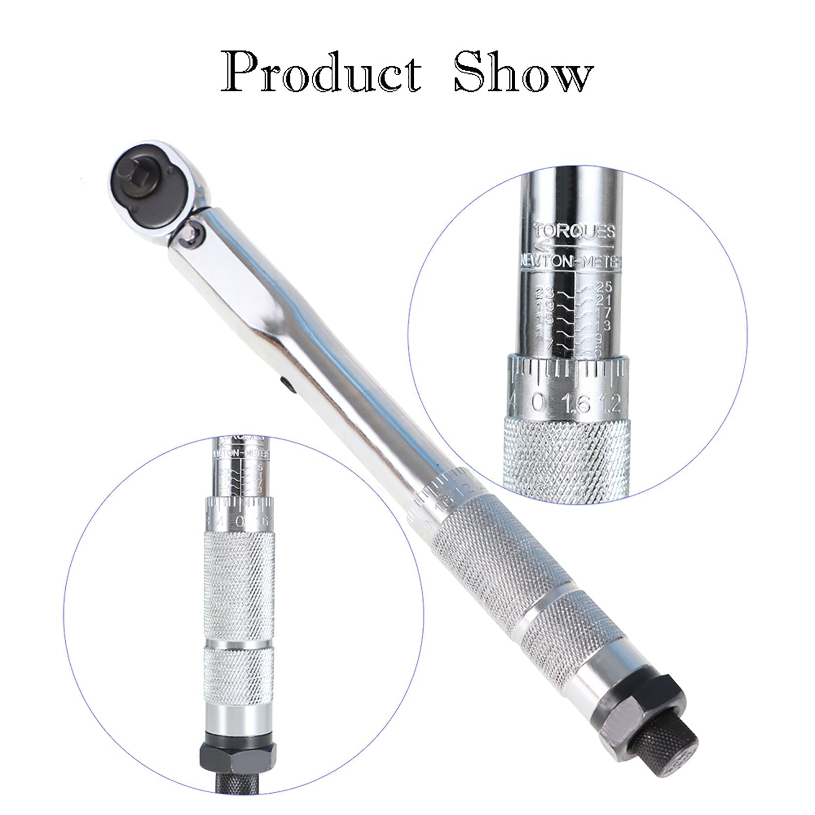 findmall 1/4 Inch 5-25Nm Adjustable Drive Click Torque Wrench Reversible FINDMALLPARTS
