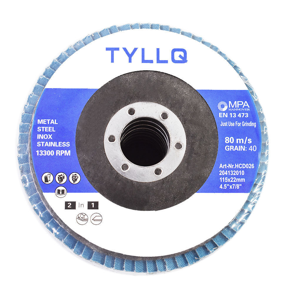 findmall  10 Pcs 4-1/2" X 7/8" 40 Grits Premium Zirconia Flap Discs Grinding Wheel Sandpaper Fit for Grinding FINDMALLPARTS