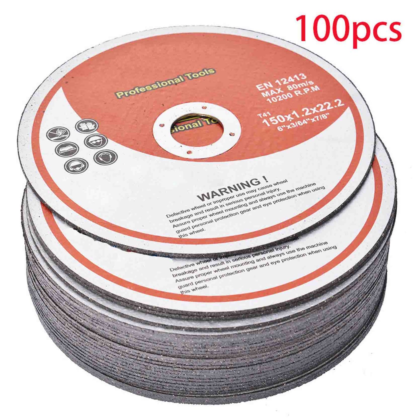 findmall 100 Pack 6"x.045"x7/8" Cut-Off Wheel - Metal & Stainless Steel Cutting Discs FINDMALLPARTS