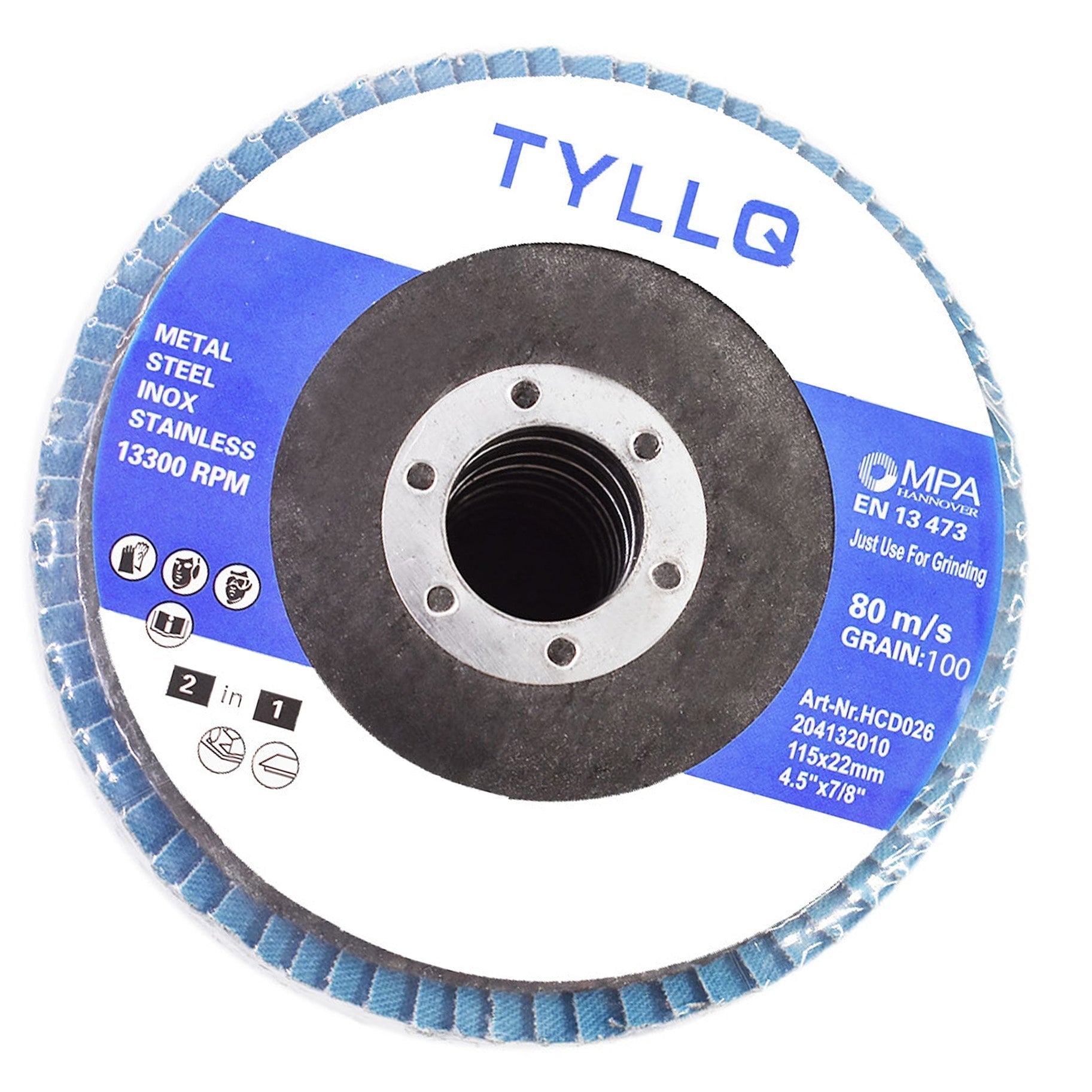 findmall 100 Pcs 4-1/2" X 7/8" 80 Grits Premium Zirconia Flap Discs Grinding Wheel Sandpaper Fit for Grinding FINDMALLPARTS