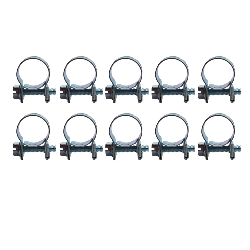 findmall 10PCS 1/4 Inch (11-13 mm) Injection Hose CLAMP/AUTO Fuel Clamps FINDMALLPARTS