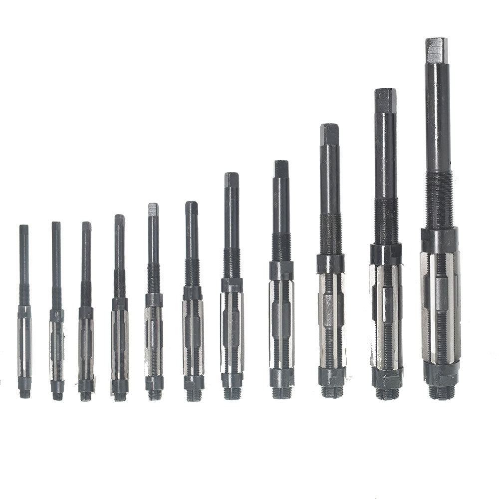 findmall 11 Set High Speed Steel Adjustable Hand Reamers H4-H14 15/32" to 1-1/2" All 6 Blades for Drilling Machine and Other Machine FINDMALLPARTS