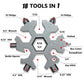 findmall 18 In 1 Portable Snowflake Multi Tool Stainless Screwdriver Key Chain w/Gift Box(Silver Gift Packing) FINDMALLPARTS