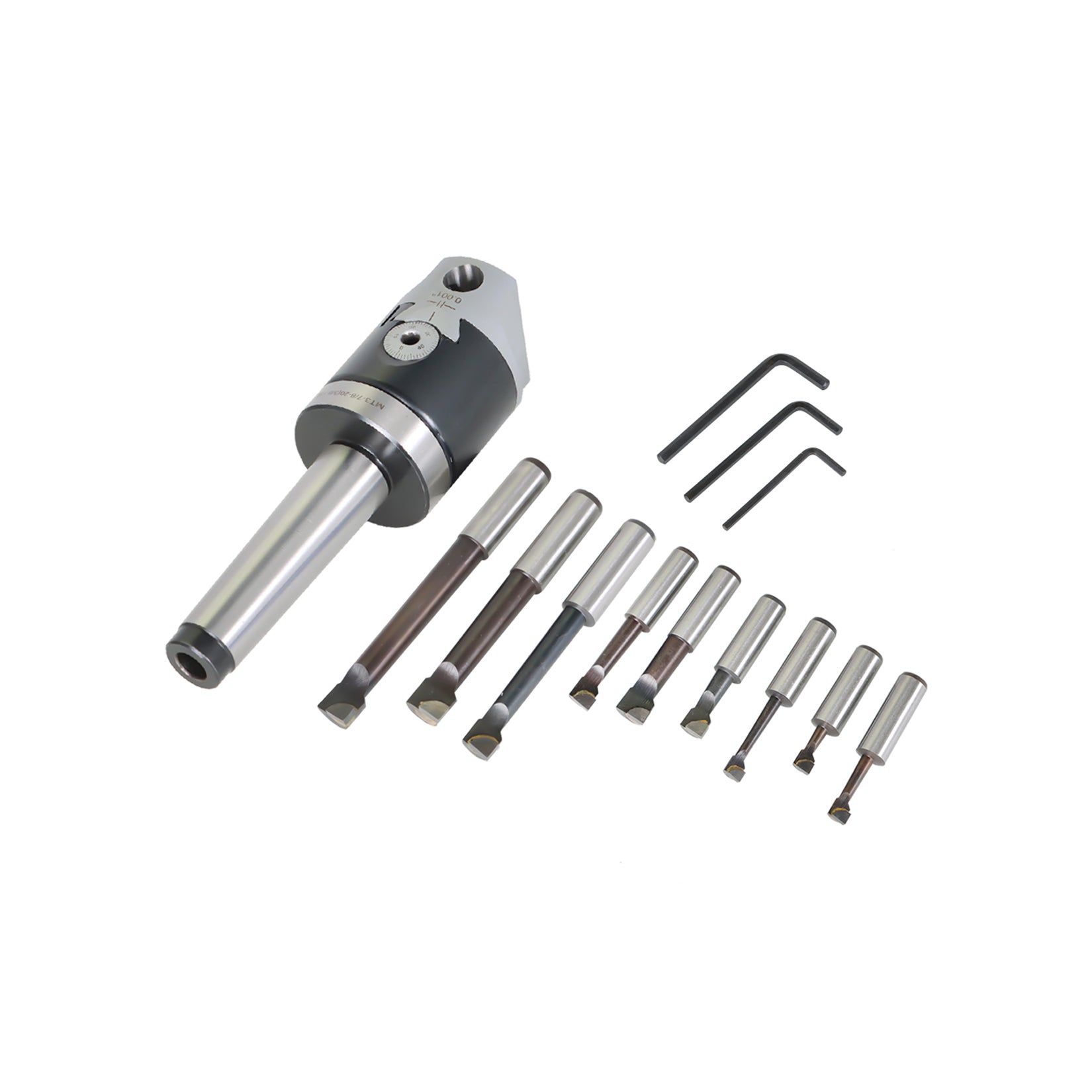 findmall  2 Inch Boring Head MT3 Carbide Boring Bar Set Milling Set Fit for Milling, Shaping and Drilling Machines FINDMALLPARTS