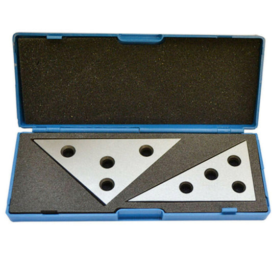 findmall  2 Pcs Precision Angle Block Set Triangle Angle Block for Machinist Tool Angle Gauge Block Lathes Milling Ground Gauge Angle Calibration Gage Inspection Block Set FINDMALLPARTS