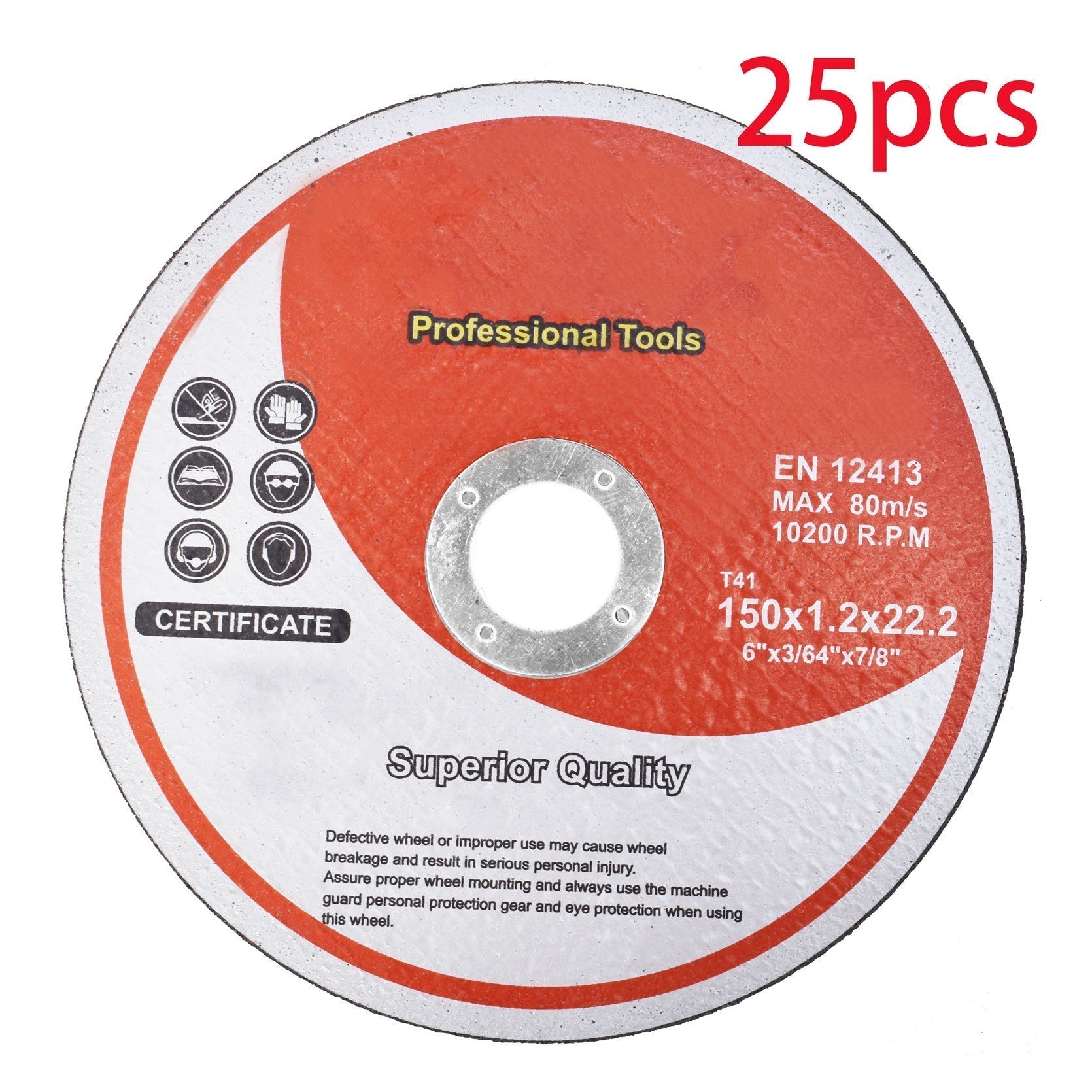 findmall 25 Pack 6"x.045"x7/8" Cut-Off Wheel - Metal & Stainless Steel Cutting Discs FINDMALLPARTS