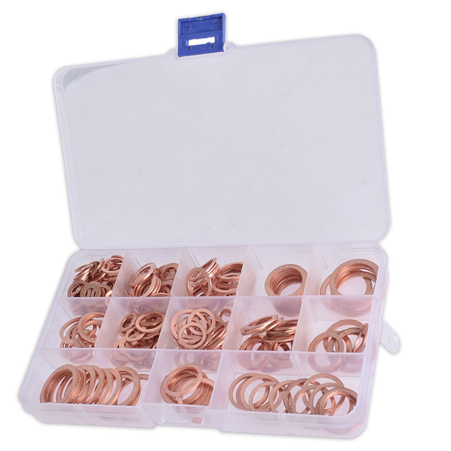 findmall 280Pcs Solid Copper Crush Washers Seal Sealing Flat O-Ring Gaskets Assorted Kit FINDMALLPARTS