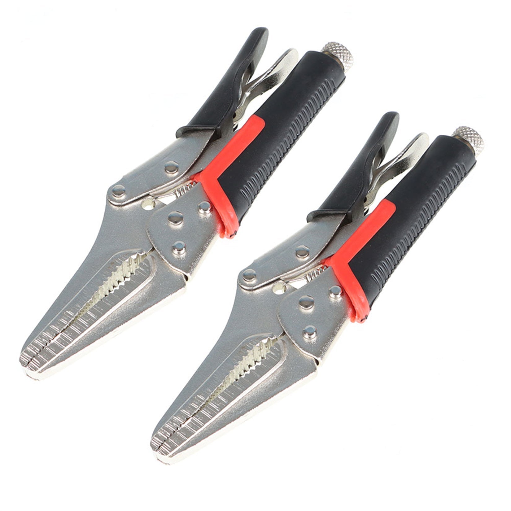 findmall  2Pcs 6 Inch Long-nose Torque Lock Locking Plier Set Chrome-vanadium Steel Fast Setup Easy Release for Home and Workshop Use FINDMALLPARTS