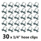findmall 30 Pcs 1/4" FUEL INJECTION HOSE CLAMP / AUTO Fuel clamps（11mm-13mm） FINDMALLPARTS
