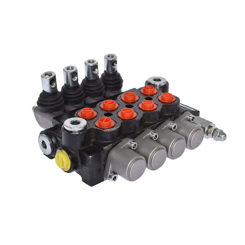 findmall 4 Spool 11 GPM Hydraulic Monoblock Double Acting Control Valve SAE Ports FINDMALLPARTS