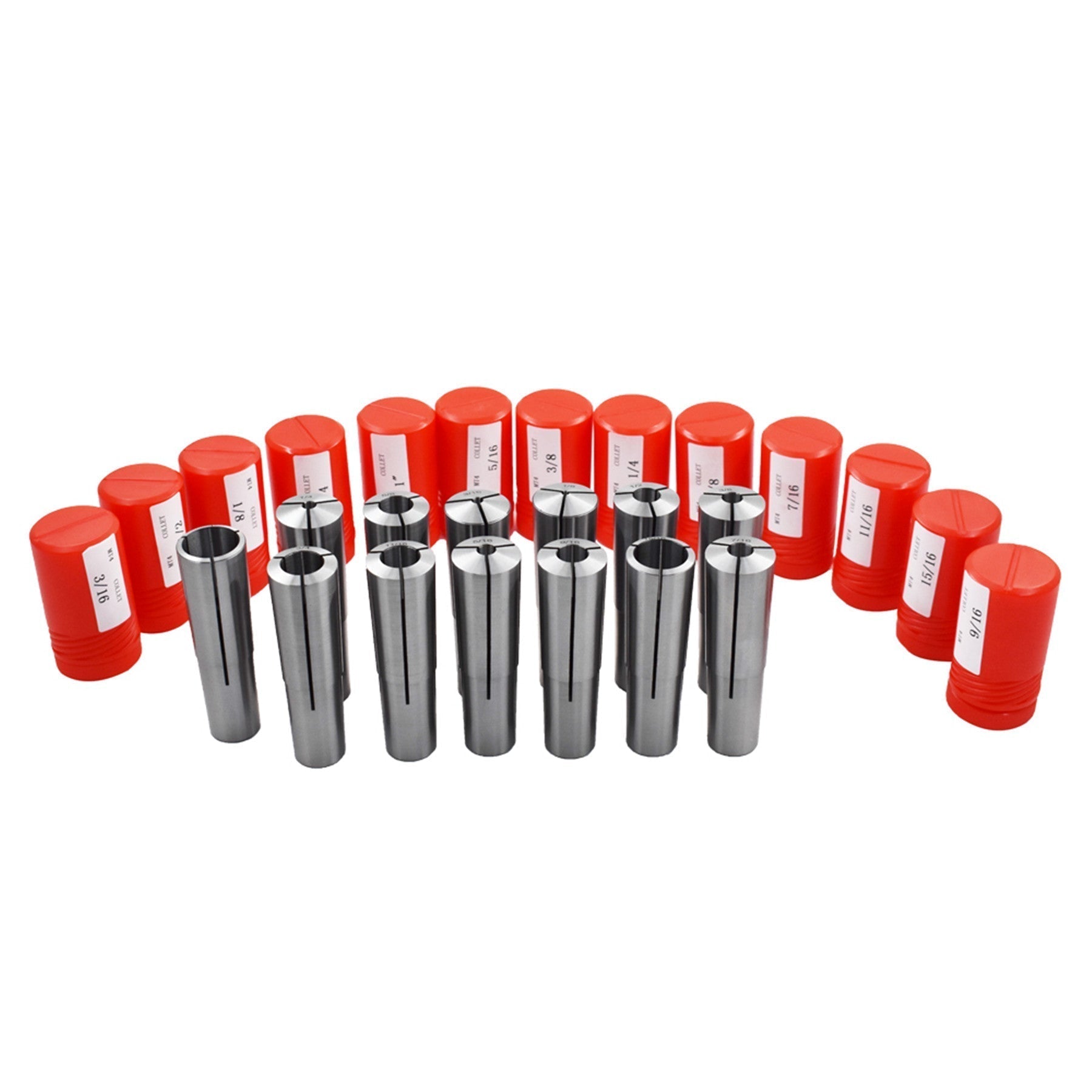 findmall 4MT Morse Taper Collet 13 Pcs Set 1/8" - 1" With 3/16 1/4 3/8 1/2 5/8 3/4 Fit For Bridgeport FINDMALLPARTS