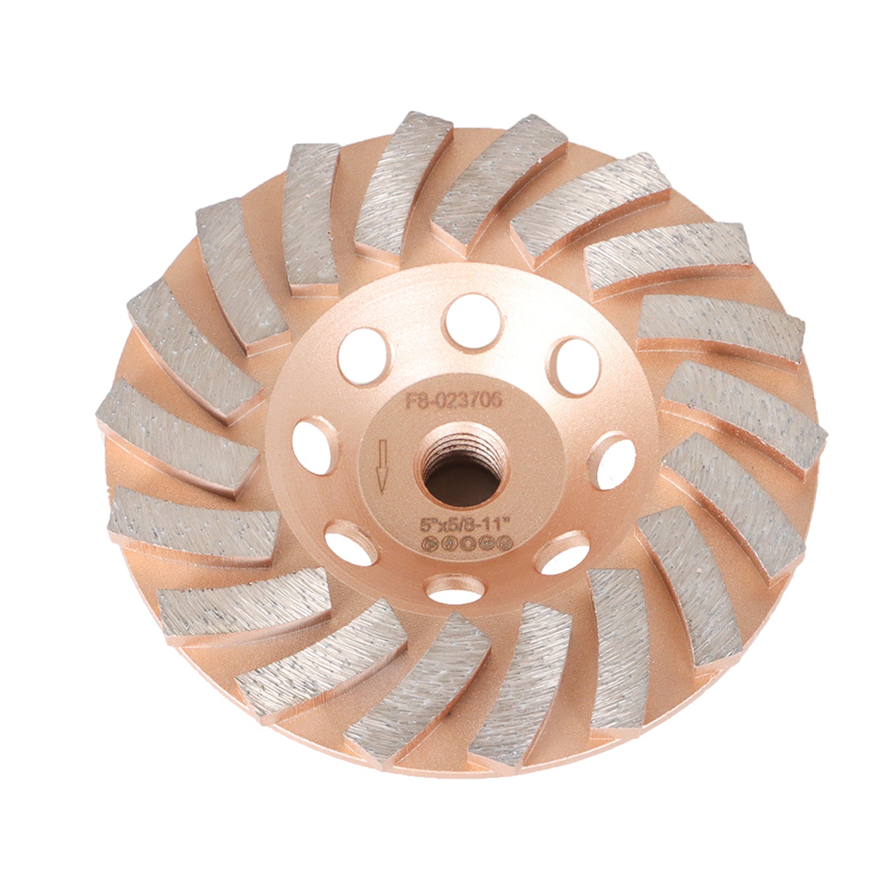 findmall  5 Inch 18 Turbo Diamond Segments 5/8 Inch -11 Arbor Grinding Wheels Diamond Cup Grinding Wheels Fit for Concrete and Masonry Available FINDMALLPARTS