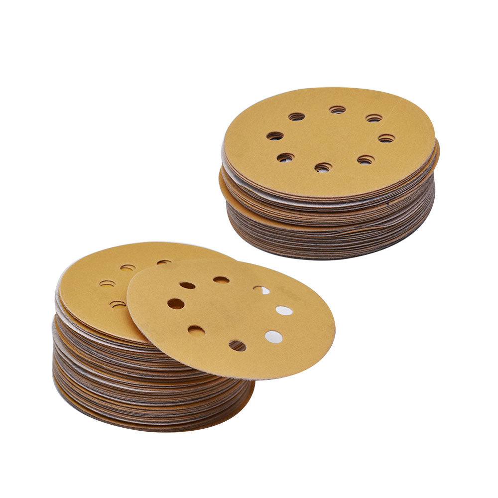 findmall 5'' Inch 8-Hole 220 Grit Hook-and-Loop Sanding Disc Sander Paper 100Pcs FINDMALLPARTS