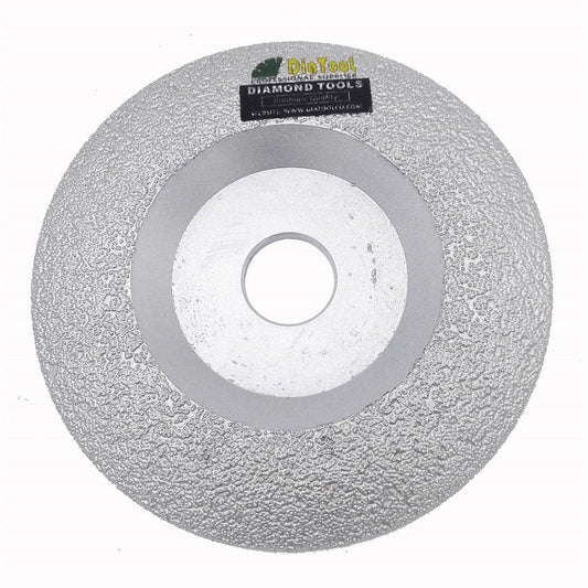 findmall 5 Inch Vacuum Brazed Diamond Grinding Disc Diamond Grinding Cup Wheel Fit for Granite Marble Iron Steel Masonry Convex Vacuum Brazed Grinding Disc Fits 7/8 Inch Arbor FINDMALLPARTS
