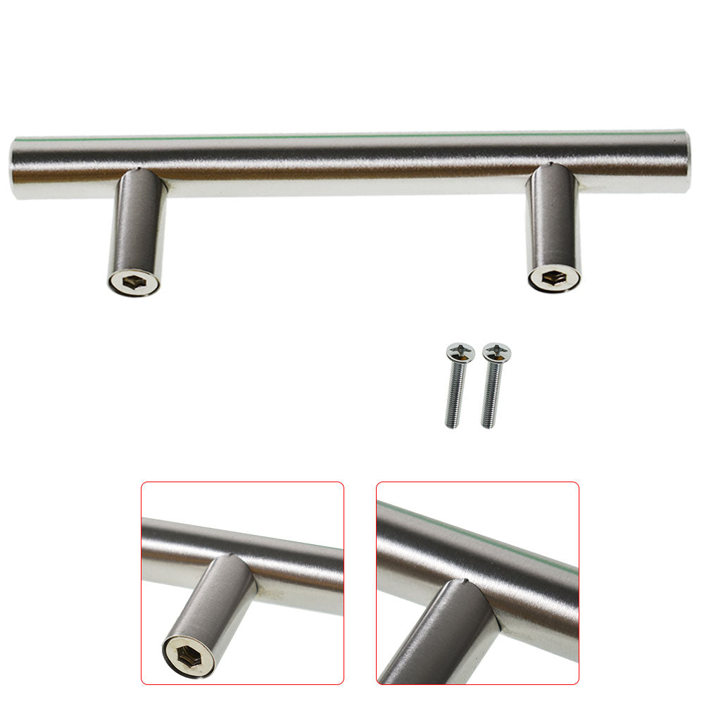 findmall  50 Pack 6 Inch Cabinet Handle Stainless Steel Drawer Pulls Cabinet Pulls Bar Kitchen Handles 3.78 Inch Hole Center FINDMALLPARTS