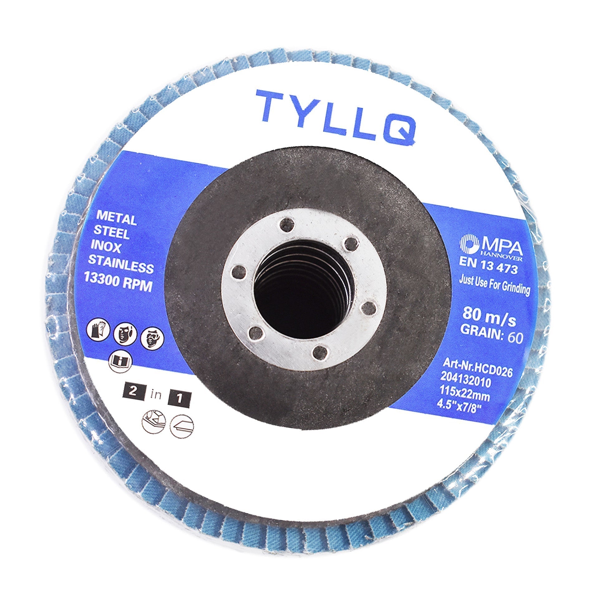 findmall 50 Pcs 4-1/2" X 7/8" 60 Grits Premium Zirconia Flap Discs Grinding Wheel Sandpaper Fit for Grinding FINDMALLPARTS