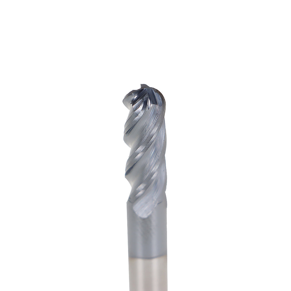 findmall 5Pcs Carbide End Mill 1/4" 4 Flute Ball Nose 2-1/2" Overall Length -TIALN COATE FINDMALLPARTS