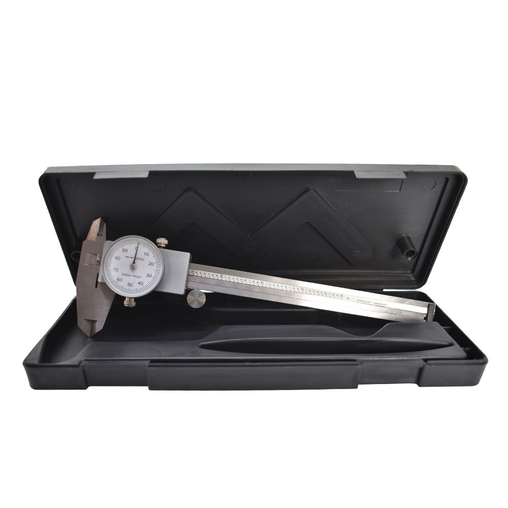 findmall 6" Dial Caliper 0.001 Stainless Steel Shockproof 4-Way Measurement with Plastic Case FINDMALLPARTS