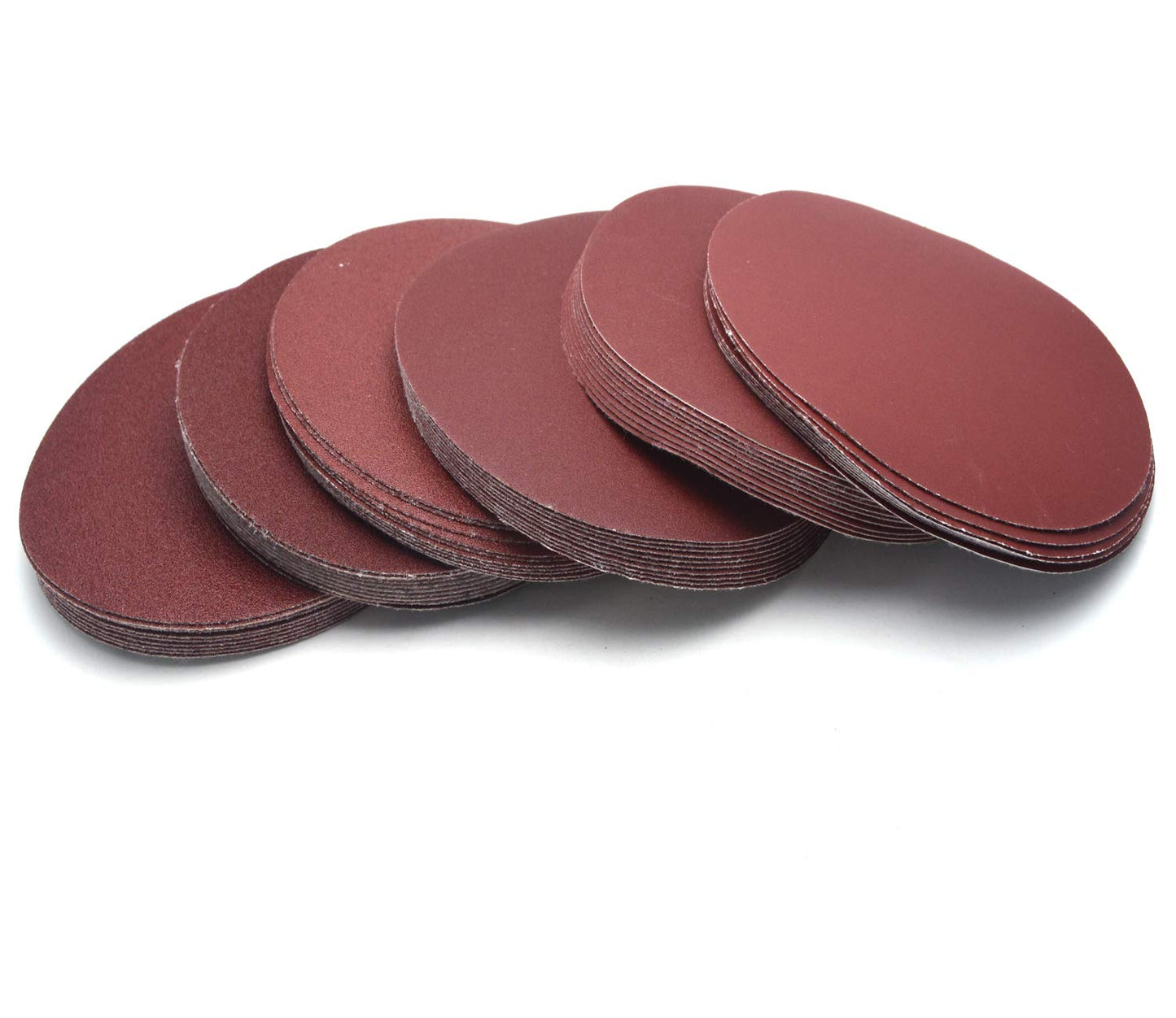 findmall 60Pcs Hook and Loop Sanding Disc 6-Inch No-Hole Aluminum Oxide Sandpaper Include 80 100 120 180 240 400 Grits Fit for Sanding Grinder Polishing Accessories FINDMALLPARTS