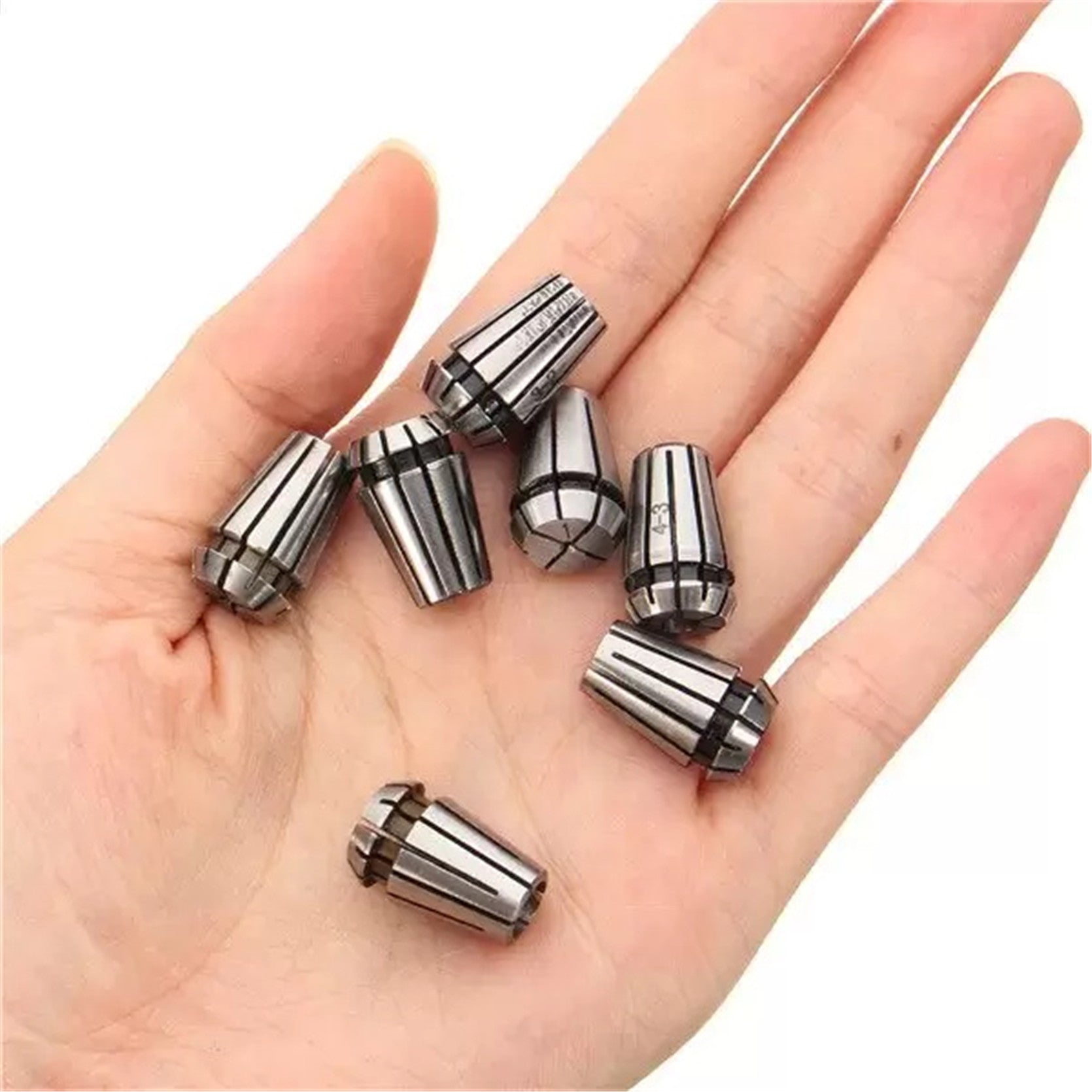 findmall  7Pcs ER11 Spring Collet Set 1/16-1/4 Collet Chuck for CNC Milling Lathe Tool and Engraving Machine Carbon Steel FINDMALLPARTS