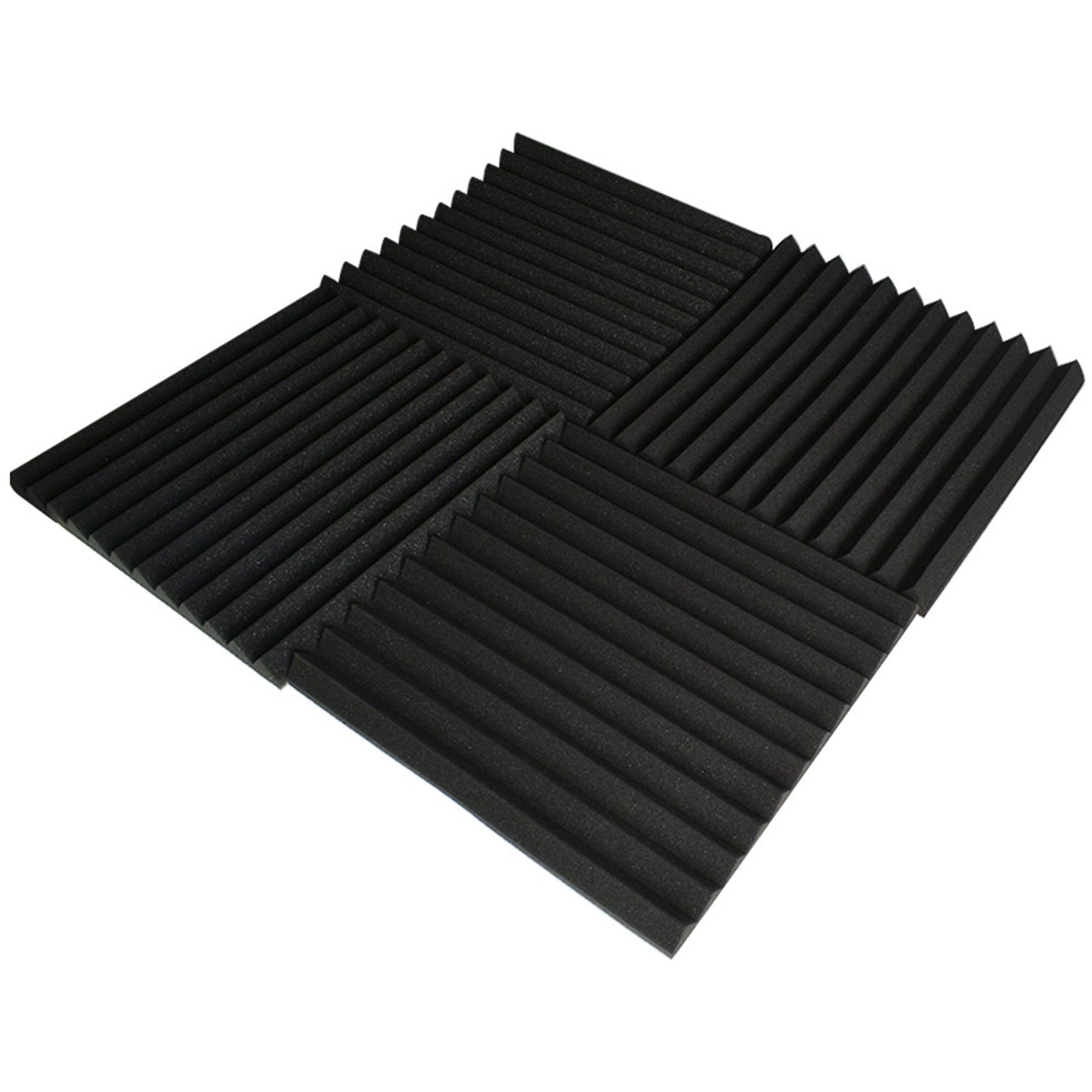 findmall 96 Pack Acoustic Foam Panels 1 x 12 x 12 Inch Sound Foam Panels Studio Sound Proof Foam Panels Black FINDMALLPARTS