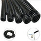 findmall Flex Cable Black Wire Loom Tube Corrugated Conduit Choose Hot Sizes Sleeve (20ft-3/8 Inch) FINDMALLPARTS