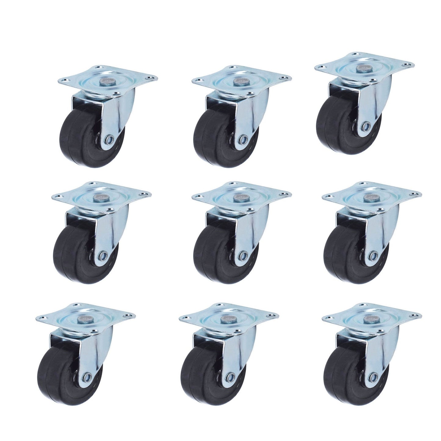 findmall Heavy Duty Swivel Caster Wheels 24 Pack 2 Inch Rubber Base with Top Plate & Bearing FINDMALLPARTS