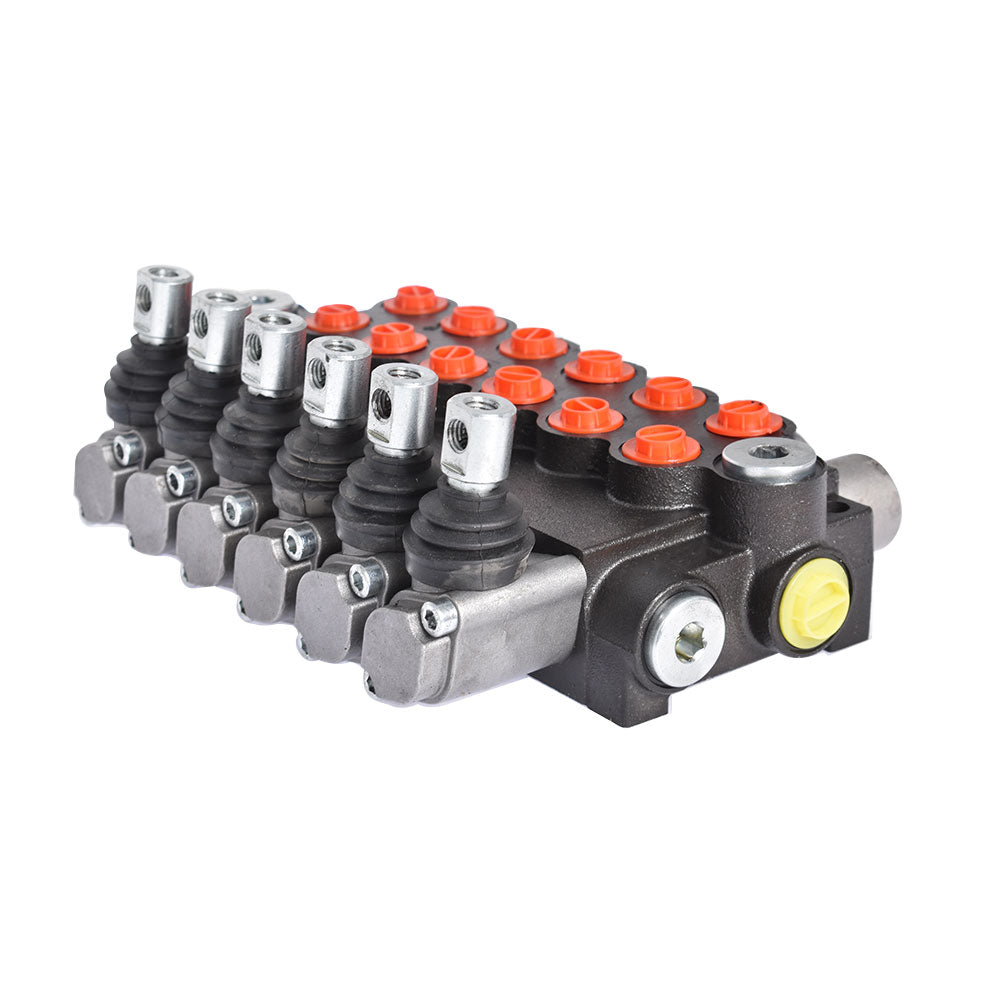 findmall Hydraulic Directional Control Valve 11GPM Adjustable Relief Valve 6 Spool FINDMALLPARTS