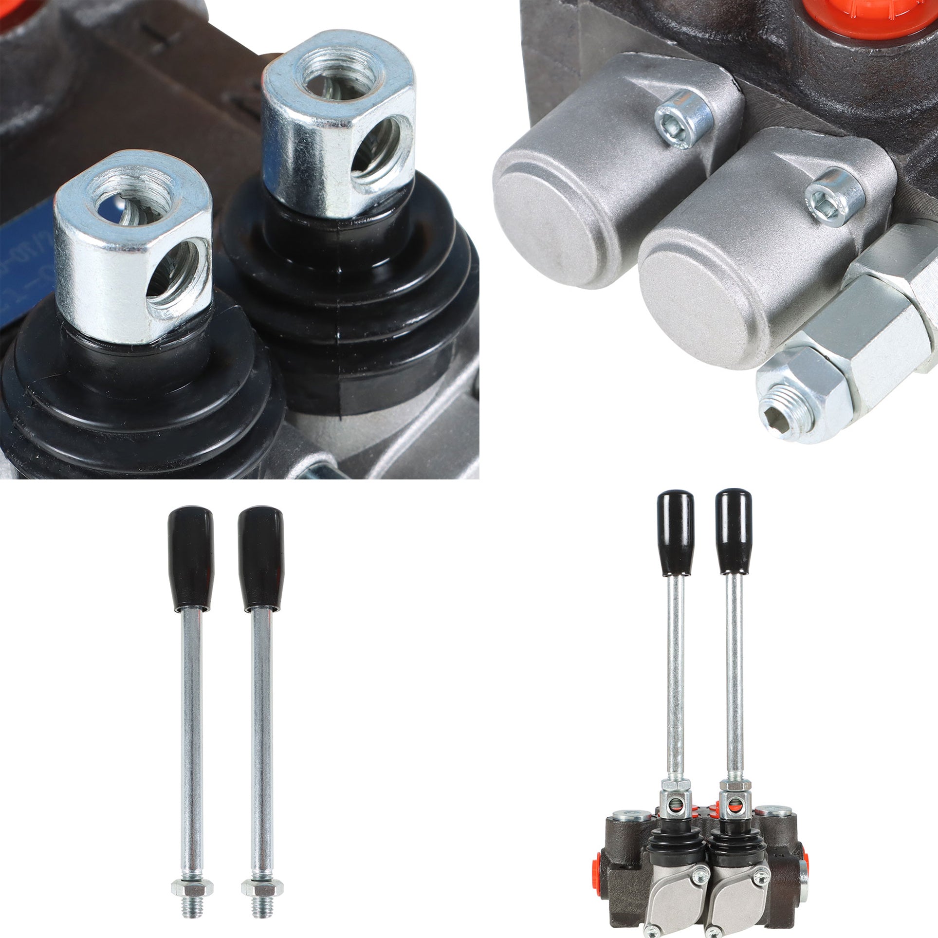 findmall Hydraulic Monoblock Double Acting Control Valve 11 GPM 2 Spool SAE Ports FINDMALLPARTS